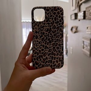 A leopard iPhone 11 case